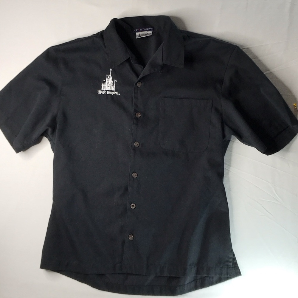 Disney Parks Port Authority Magic Kingdom Black Men's Shirt Medium